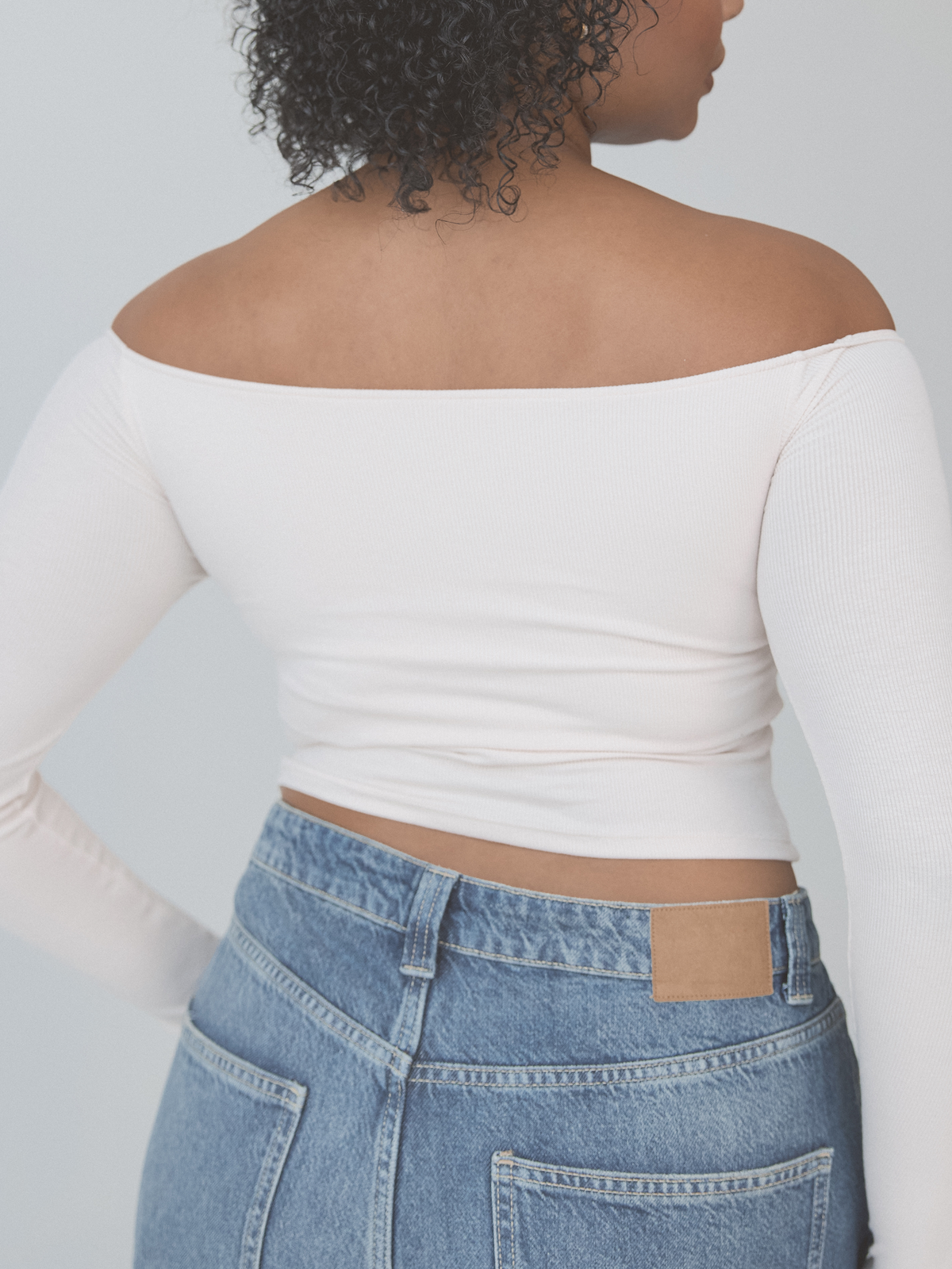 Women's Ribbed Off-Shoulder Long Sleeve Top | Chic Everyday Style