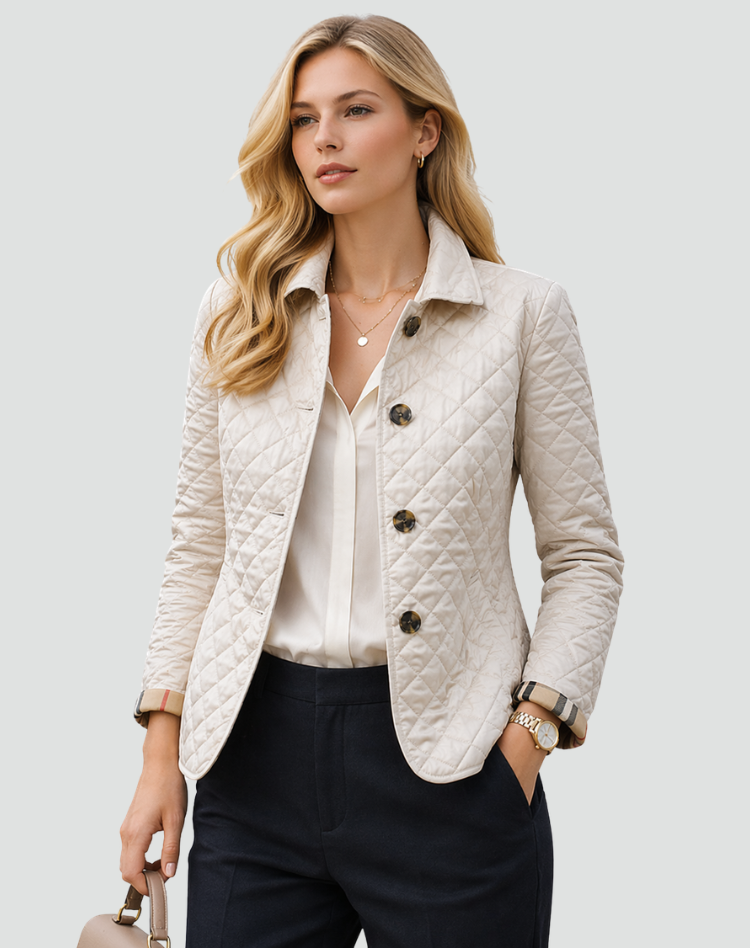 Women's Quilted Button-Up Jacket | Lightweight Transitional Coat