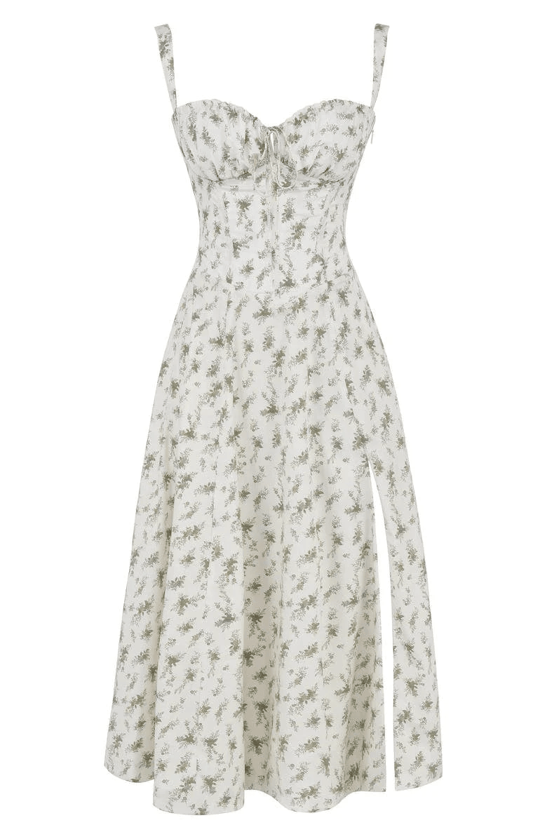 Women's Floral Strapless Summer Dress