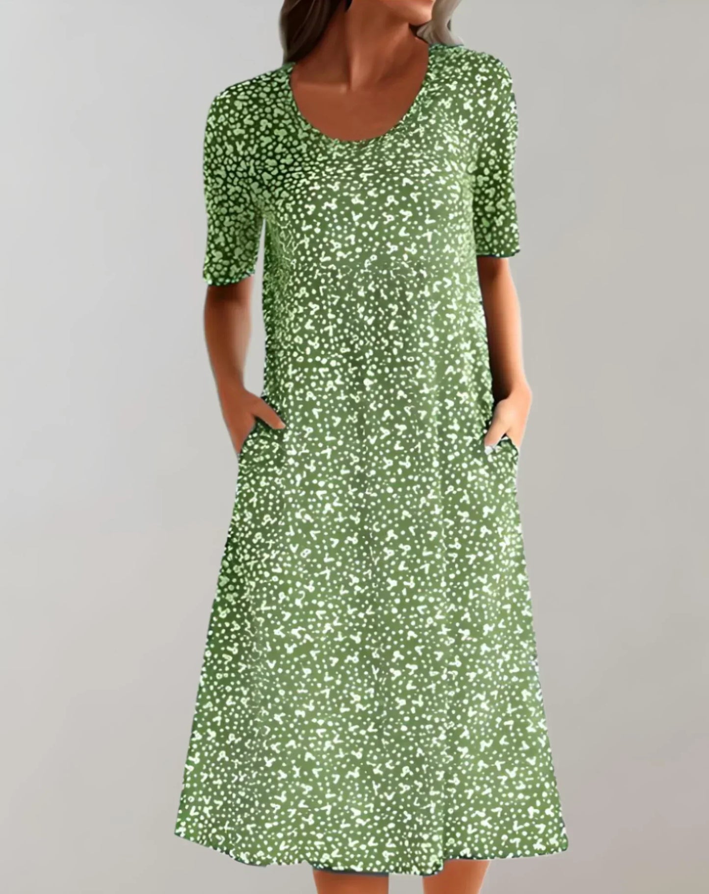 Women's V-Neck Casual Dress | 8 Colours and Sizes Up to 5XL