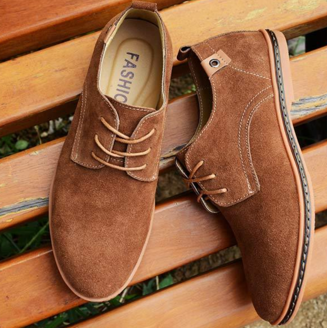 Men's Leather Style Lace-Up Shoes | Smart Casual Everyday Wear