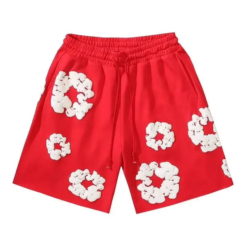 Unisex Relaxed Fit Graphic Drawstring Shorts