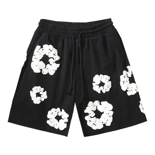 Unisex Relaxed Fit Graphic Drawstring Shorts