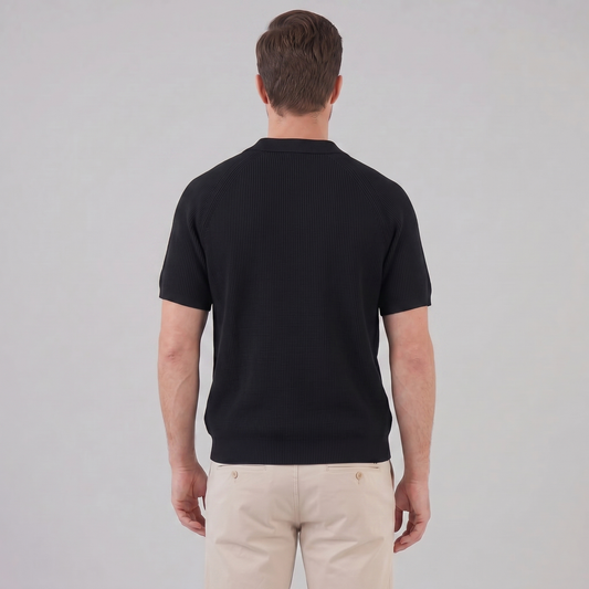 Men's Long Sleeve Button Polo Shirt | Smart Casual Classic Fit