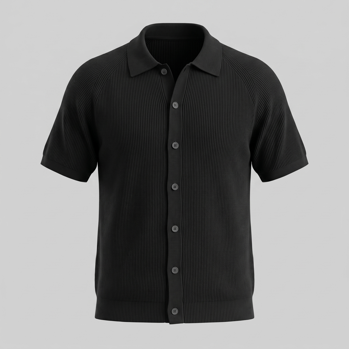 Men's Long Sleeve Button Polo Shirt | Smart Casual Classic Fit