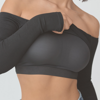 Women's Ribbed Off-Shoulder Long Sleeve Top | Chic Everyday Style