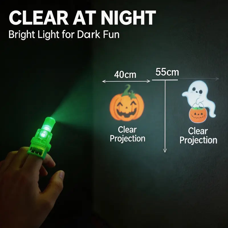 Halloween LED Finger Projection Lights – Party Favor Sets