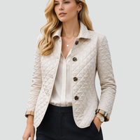 Women's Quilted Button-Up Jacket | Lightweight Transitional Coat