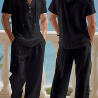 Men's Hooded Two-Piece Set | Casual Relaxed Top & Pants