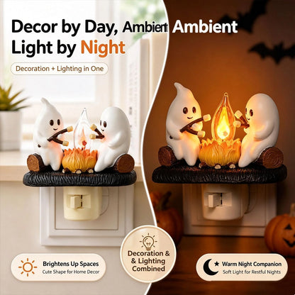 Ghost Campfire Halloween Plug-in Night Light