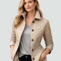 Women's Quilted Button-Up Jacket | Lightweight Transitional Coat