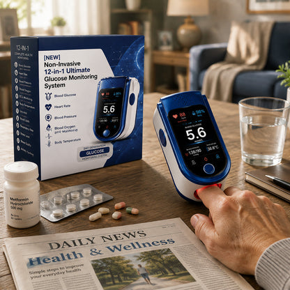 Glucose Health Monitor – Needle-Free Fingertip Health Tracking