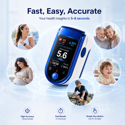 Glucose Health Monitor – Needle-Free Fingertip Health Tracking