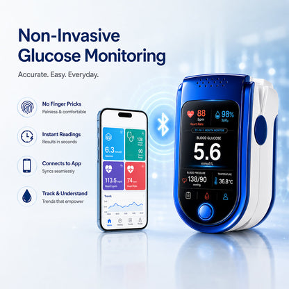 Glucose Health Monitor – Needle-Free Fingertip Health Tracking