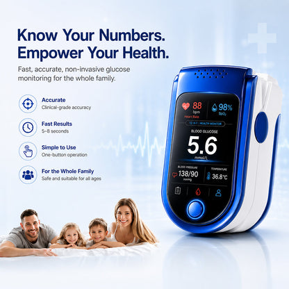 Glucose Health Monitor – Needle-Free Fingertip Health Tracking