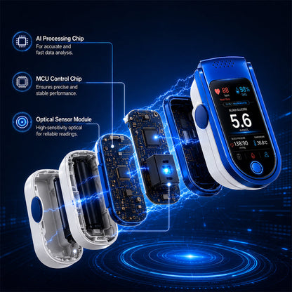 Glucose Health Monitor – Needle-Free Fingertip Health Tracking