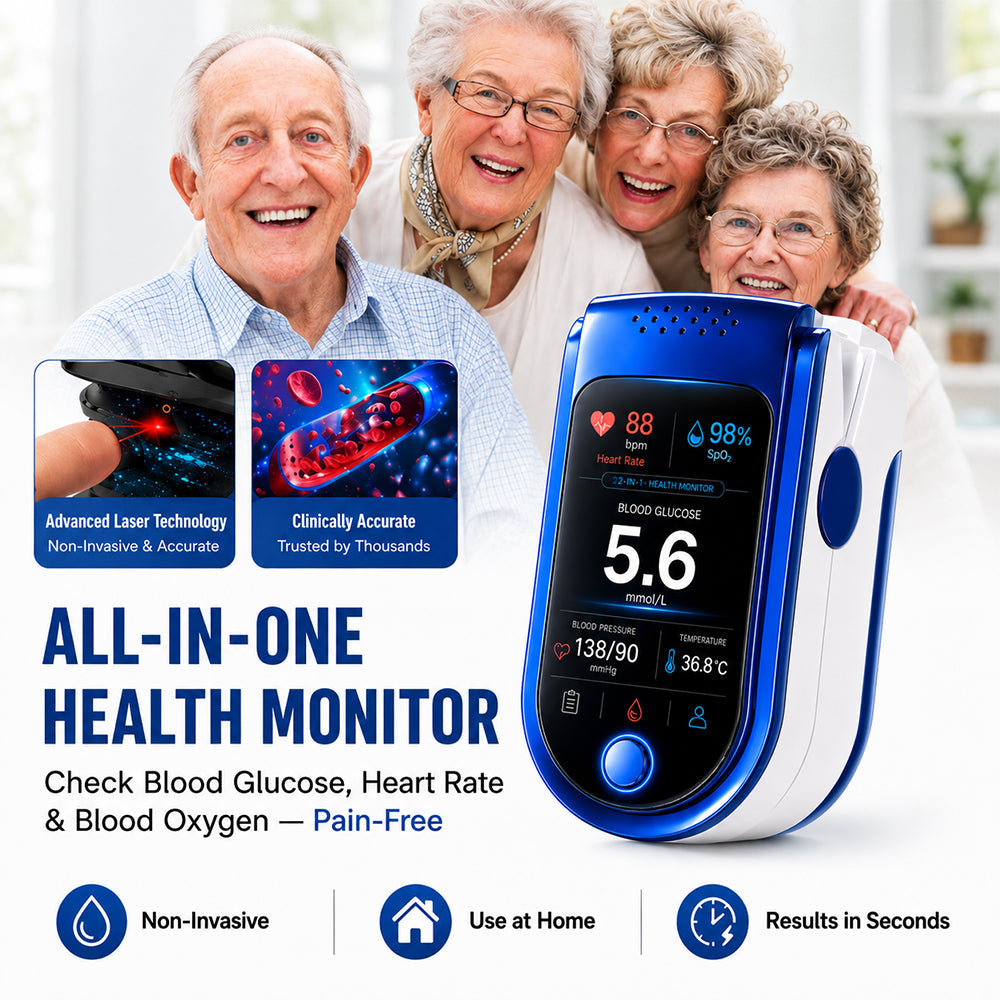 Glucose Health Monitor – Needle-Free Fingertip Health Tracking