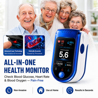 Glucose Health Monitor – Needle-Free Fingertip Health Tracking