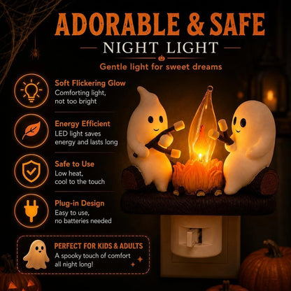Ghost Campfire Halloween Plug-in Night Light