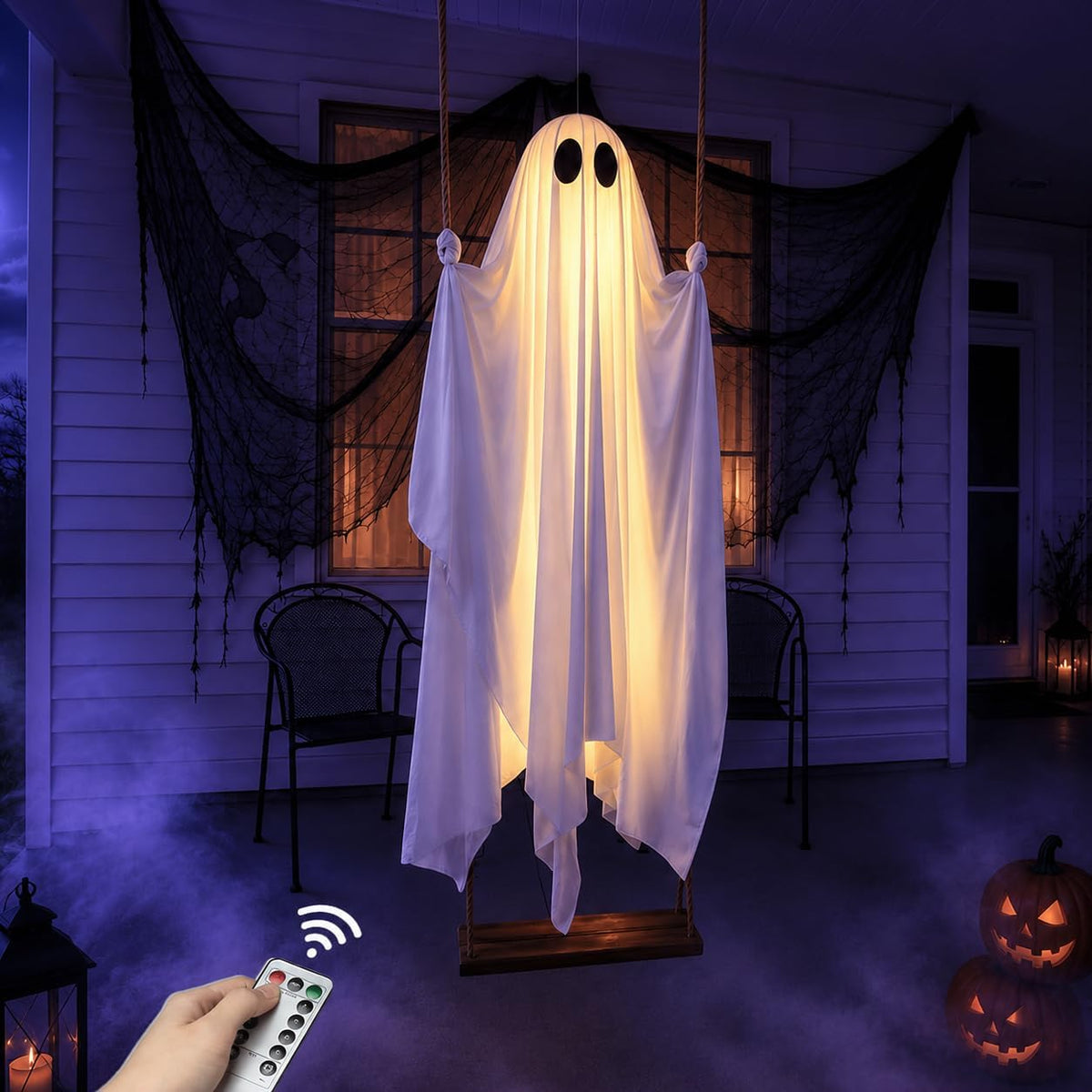 Boo & Bough™ Glowing Ghost Swing
