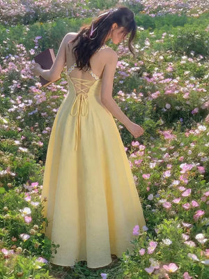 Women's Floral A-Line Midi Dress | Elegant Ruched Summer Cami Dress