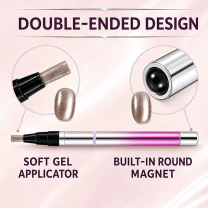 7-in-1 Gel Nail Pen double-ended applicator and built-in magnet