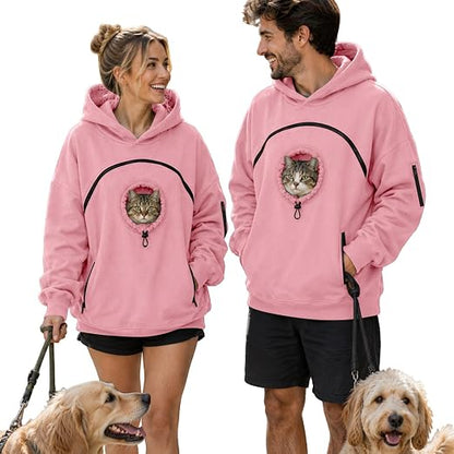 Pet Pouch Hoodie – Kangaroo Pocket for Small Dogs & Cats