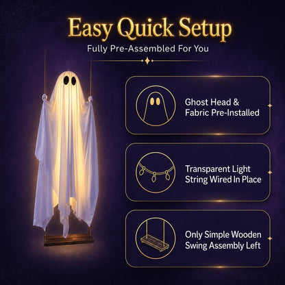 Boo & Bough™ Glowing Ghost Swing
