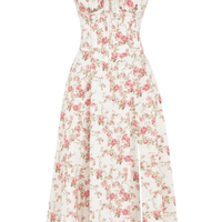 Women's Floral Strapless Summer Dress