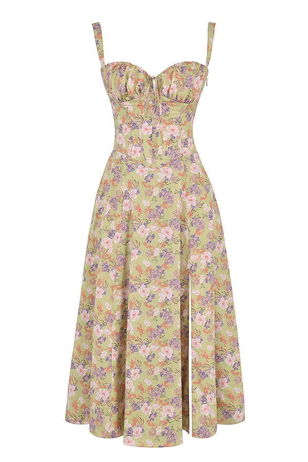 Women's Floral Strapless Summer Dress