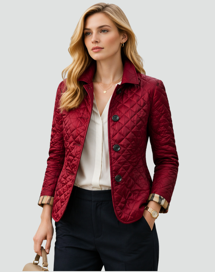 Women's Quilted Button-Up Jacket | Lightweight Transitional Coat