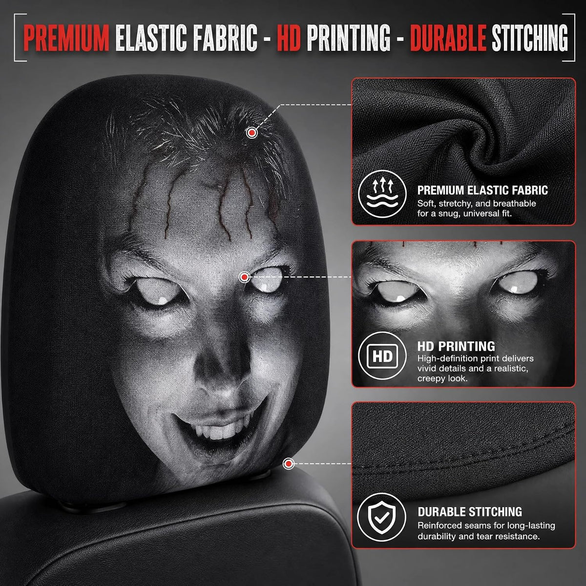 Horror Headrest Cover