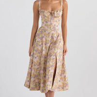 Women's Floral Strapless Summer Dress