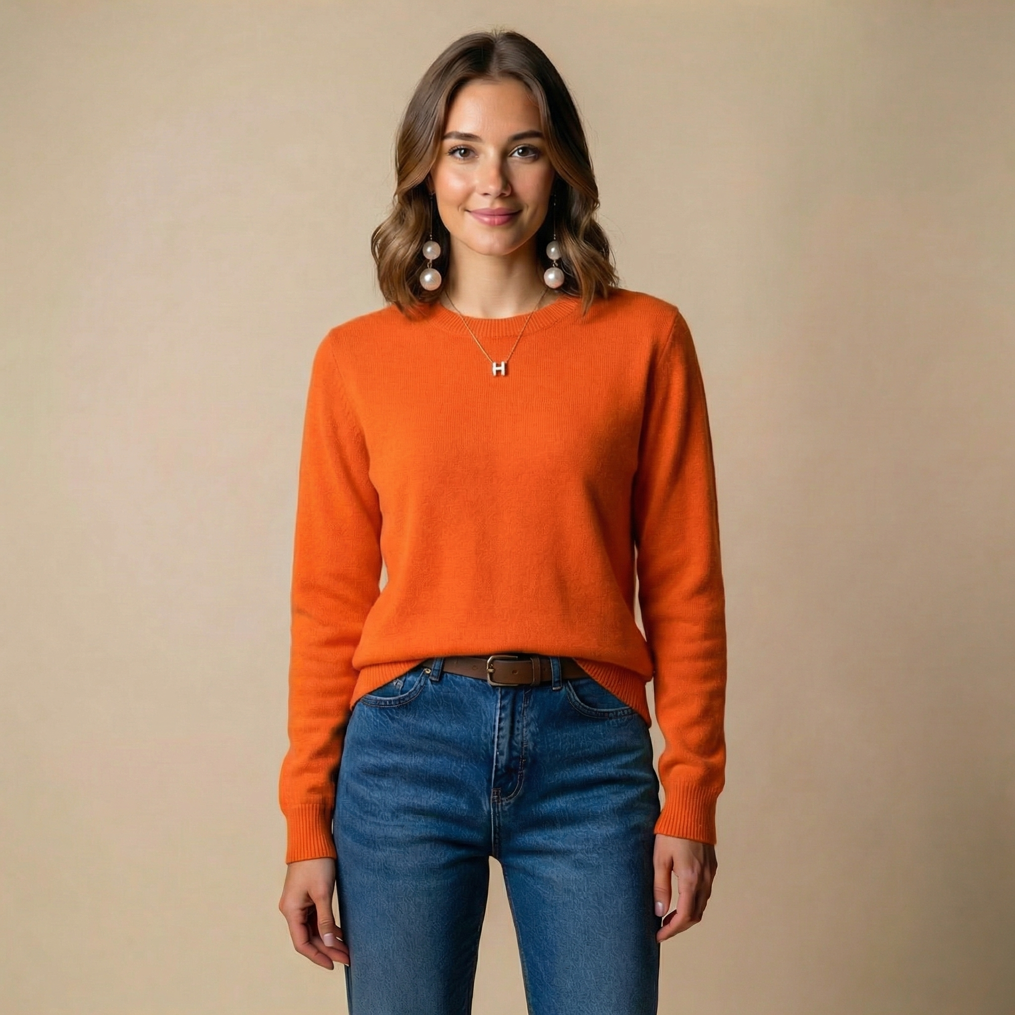 Women's Cashmere Style Crewneck Jumper