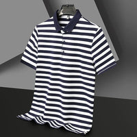 Men's Casual Striped Polo Shirt | Short Sleeve Smart Casual Essential