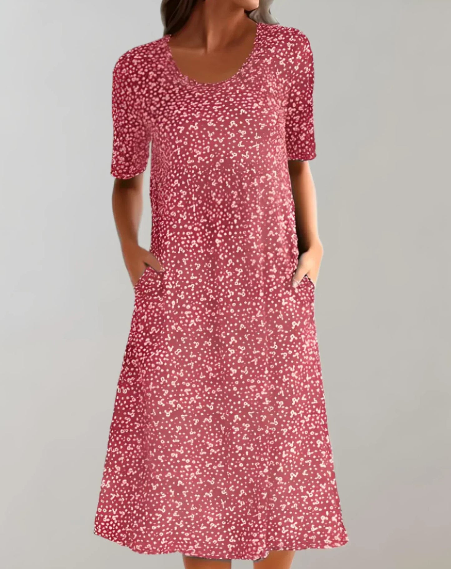 Women's V-Neck Casual Dress | 8 Colours and Sizes Up to 5XL
