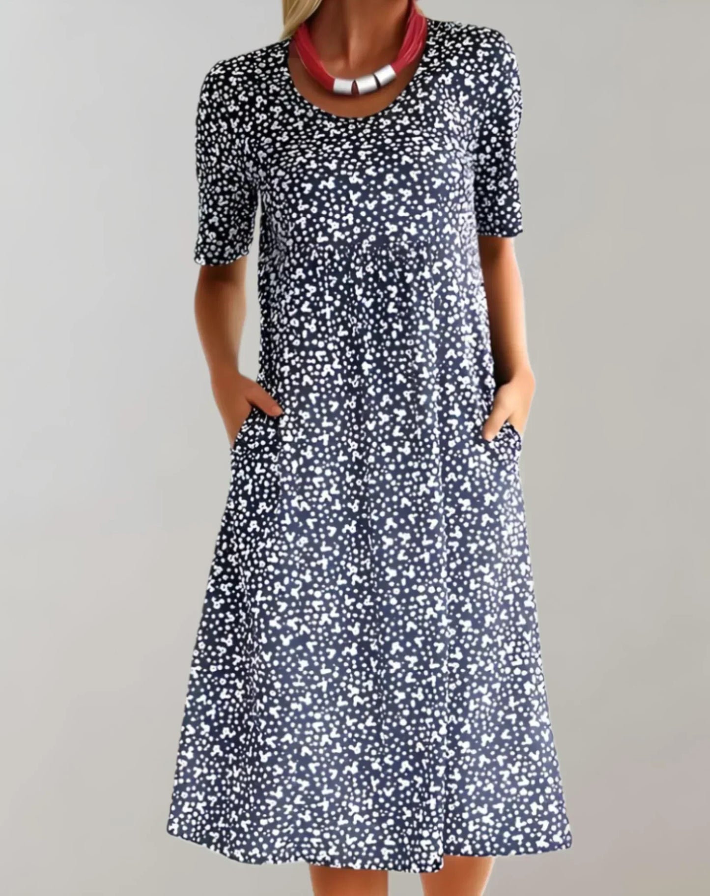 Women's V-Neck Casual Dress | 8 Colours and Sizes Up to 5XL