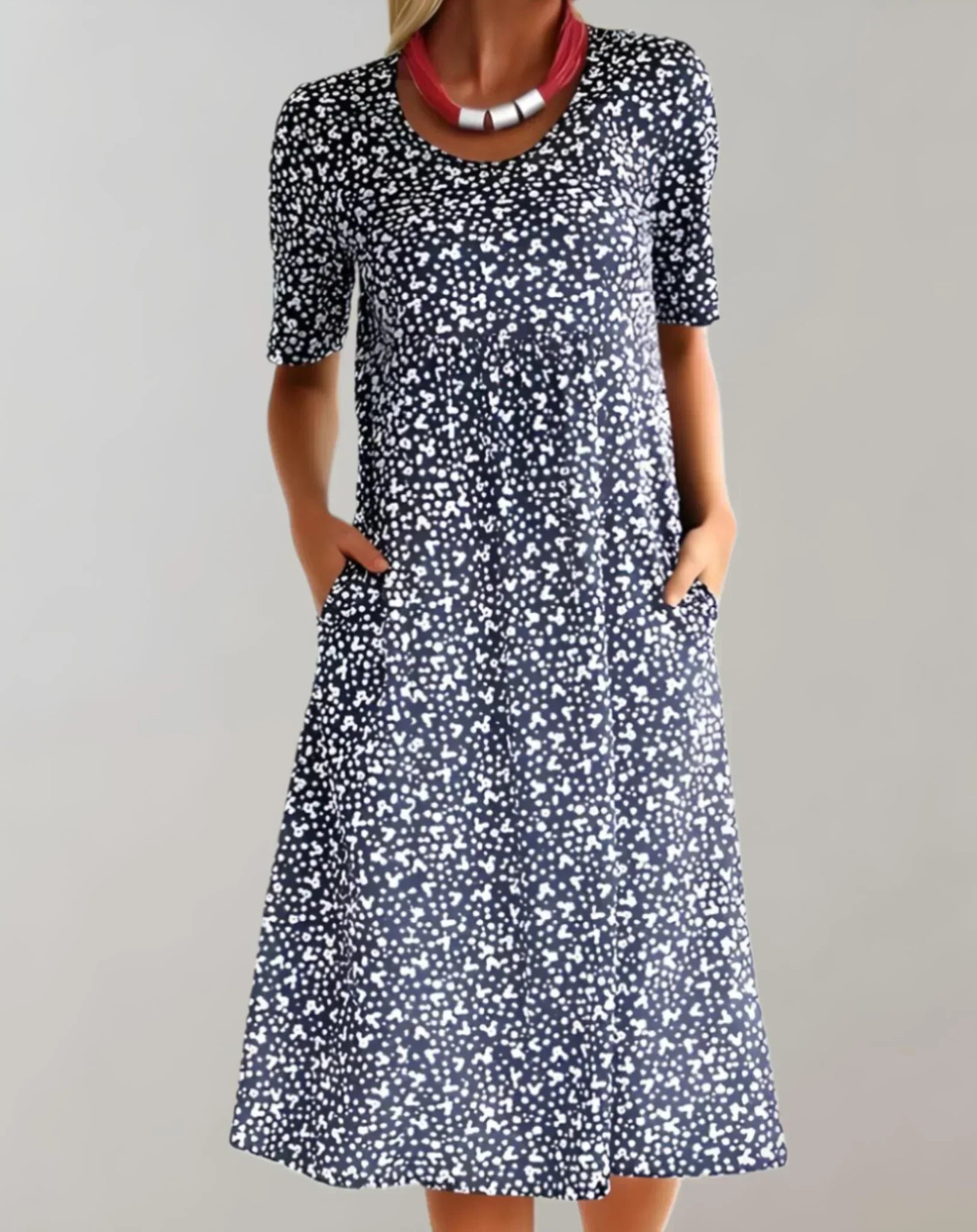 Women's V-Neck Casual Dress | 8 Colours and Sizes Up to 5XL
