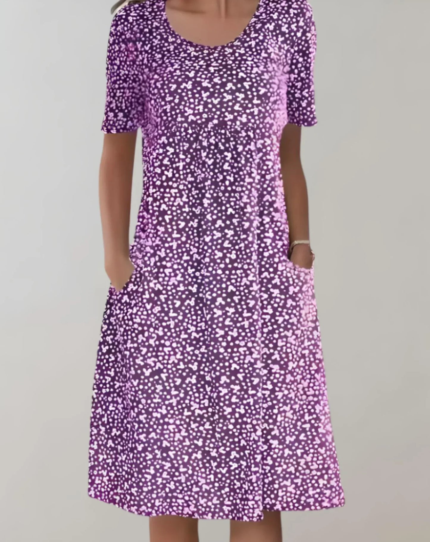 Women's V-Neck Casual Dress | 8 Colours and Sizes Up to 5XL
