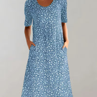Women's V-Neck Casual Dress | 8 Colours and Sizes Up to 5XL