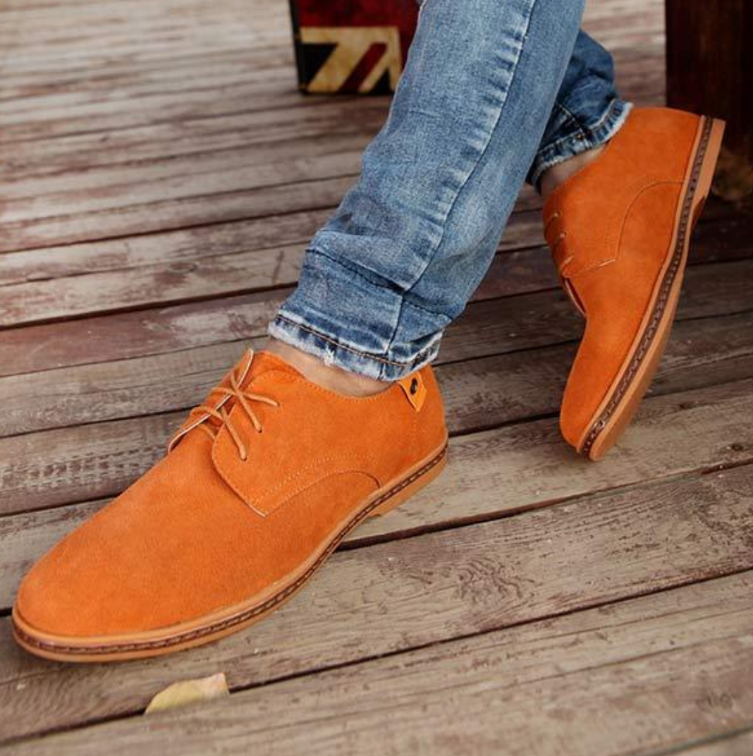 Men's Leather Style Lace-Up Shoes | Smart Casual Everyday Wear