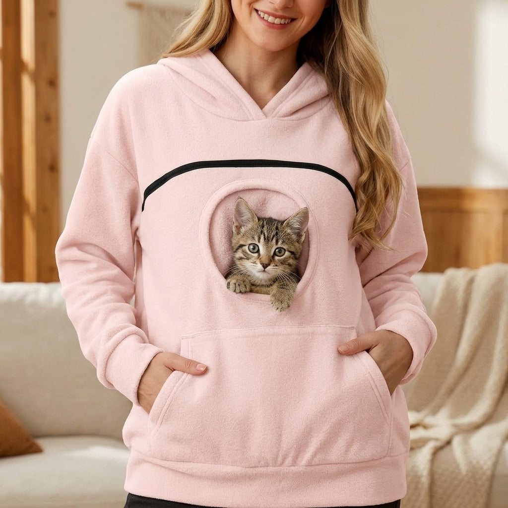 Pet Pouch Hoodie – Kangaroo Pocket for Small Dogs & Cats