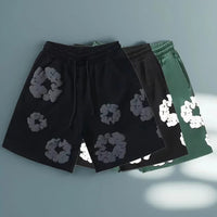 Unisex Relaxed Fit Graphic Drawstring Shorts