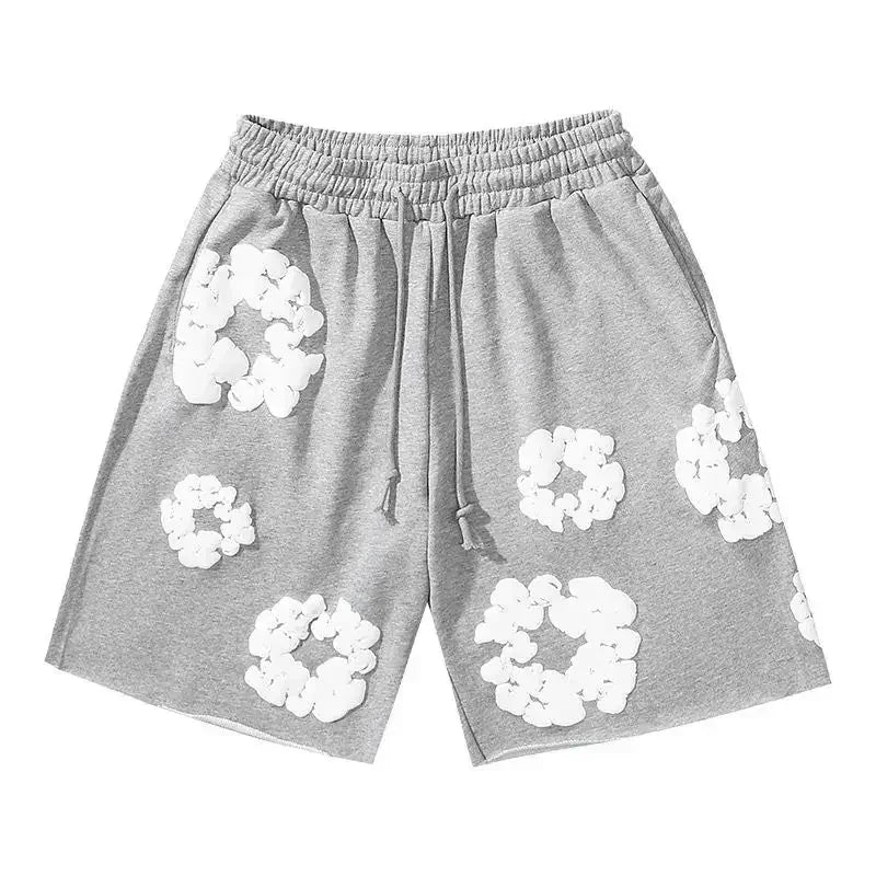 Unisex Relaxed Fit Graphic Drawstring Shorts