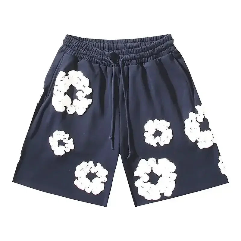 Unisex Relaxed Fit Graphic Drawstring Shorts