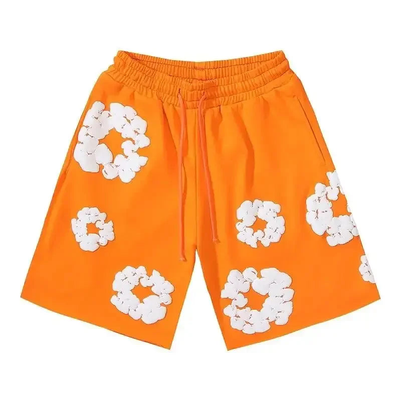 Unisex Relaxed Fit Graphic Drawstring Shorts