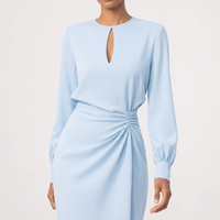Women's Elegant Ruched Midi Dress | Flattering Summer Style