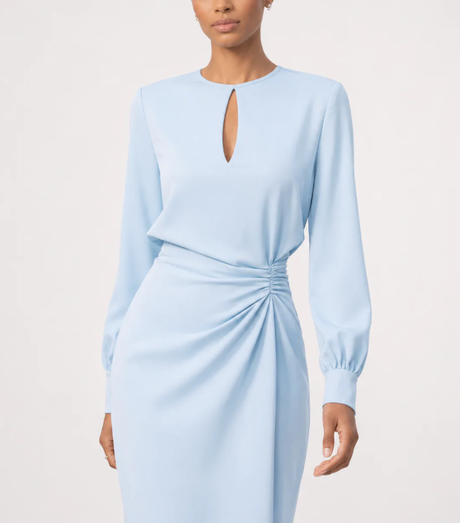 Women's Elegant Ruched Midi Dress | Flattering Summer Style
