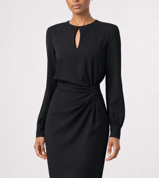 Women's Elegant Ruched Midi Dress | Flattering Summer Style
