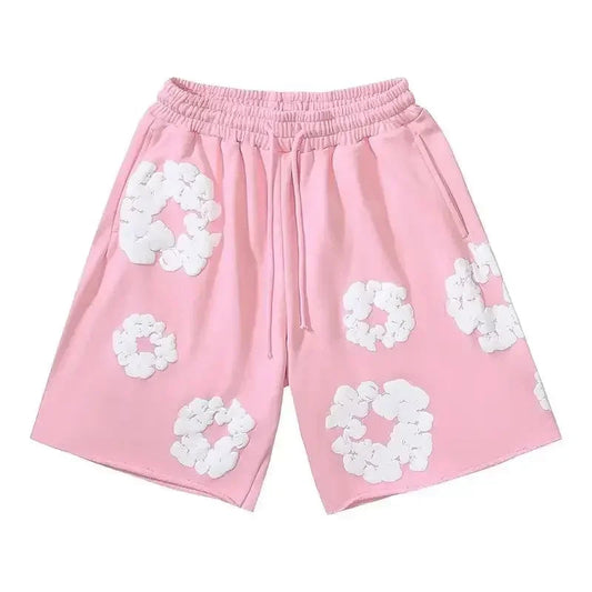 Unisex Relaxed Fit Graphic Drawstring Shorts
